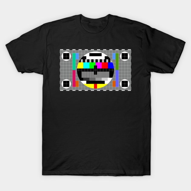 Monoscope tv test pattern card T-Shirt by PG Illustration